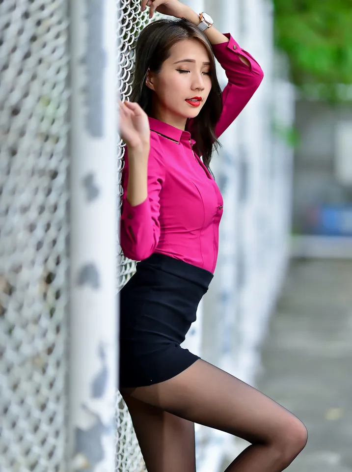 [Mzsock] NO.199 Anita Huang Yunfei OL black silk high heels beautiful legs street photography#[105P]-64