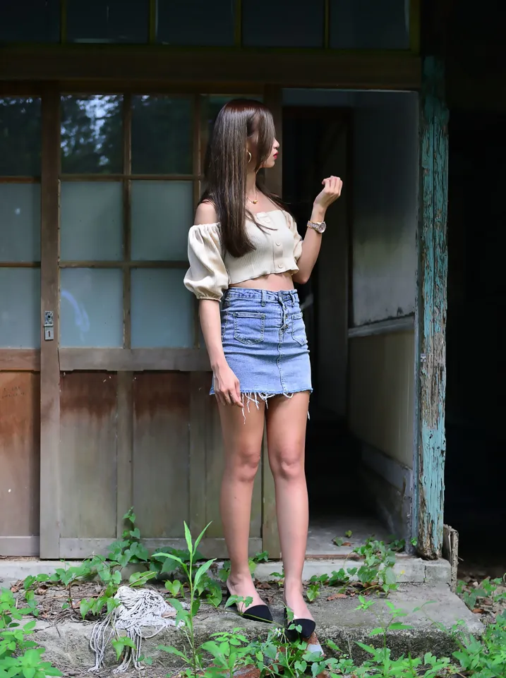 [Mzsock] NO.203 Xu Xiaozhen denim short skirt, high heels and beautiful legs street photography#[73P]-6